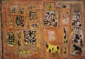 COMPOSITION IN ORANGE AND YELLOW by Ian Fairweather